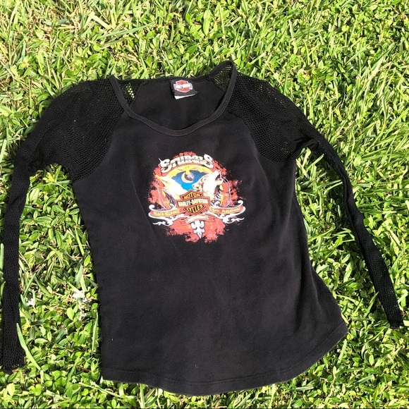 Harley-Davidson Tops - Harley Davidson Sturgis Mesh Arm Pullover